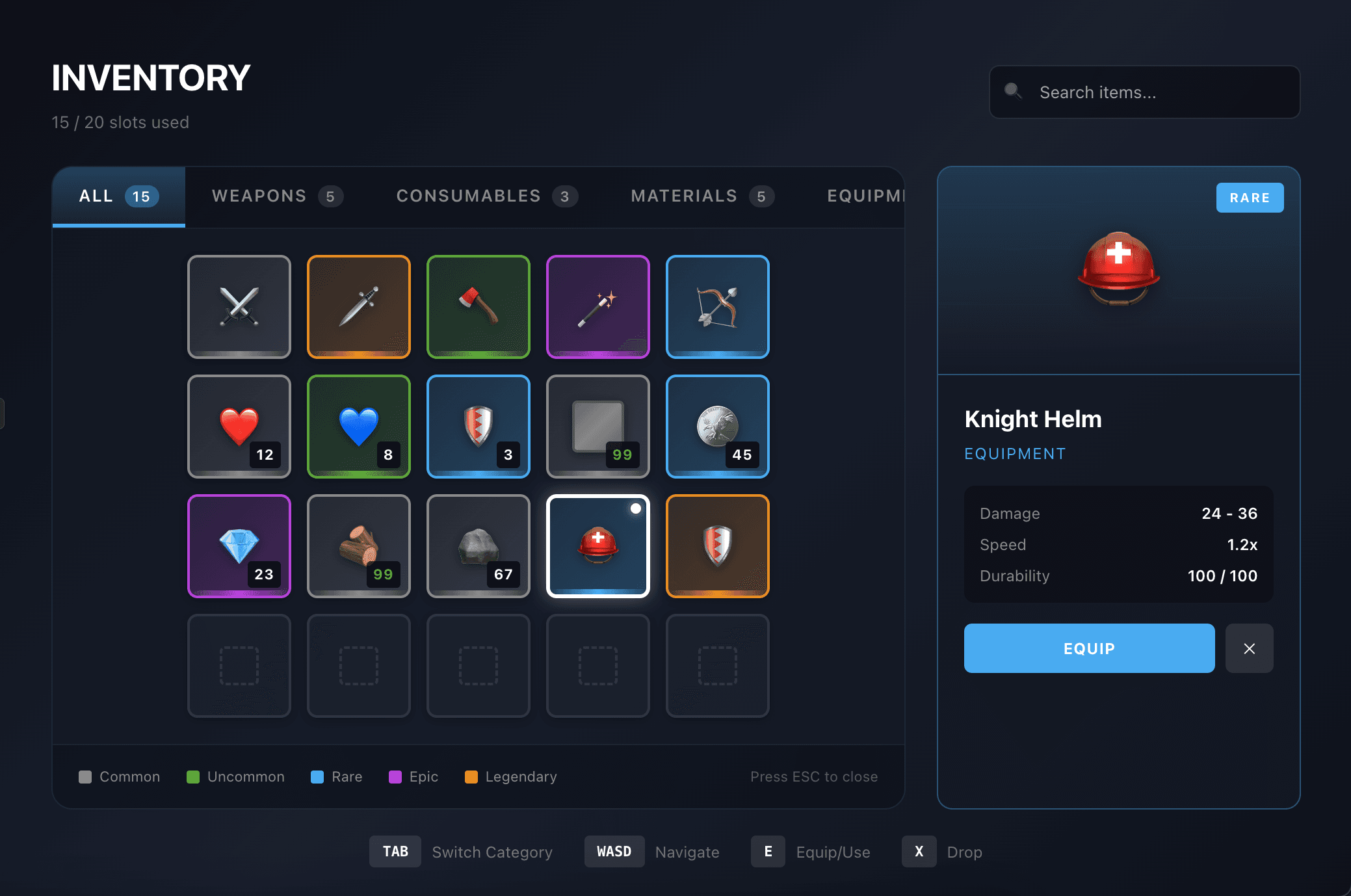Adaptive Inventory screenshot