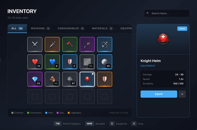 Adaptive Inventory screenshot